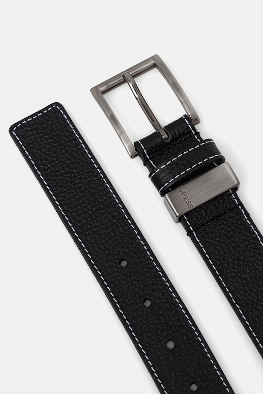 Guess pasek skórzany BOSTON BM7873.P6235 czarny SS26