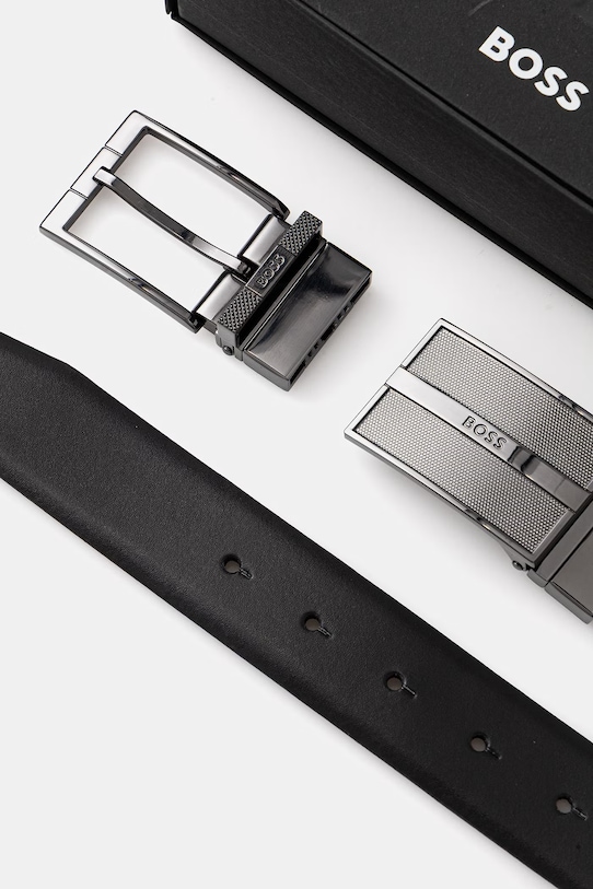 Аксессуары Кожаный ремень со сменными бляхами BOSS 50563955 чёрный