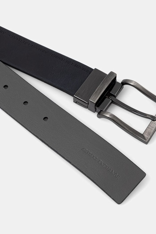 Doplnky Armani Exchange Opasok pánsky kožený XM000609.AF12708. sivá