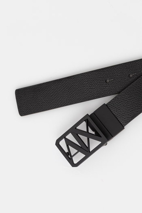 Armani Exchange pasek męski skórzany XM002659.AF22849 czarny SS26