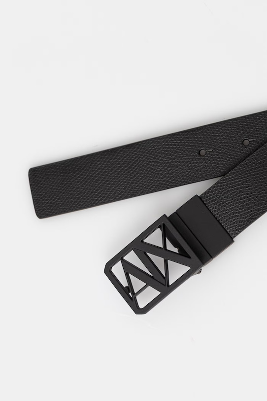 Armani Exchange pasek męski skórzany XM002659.AF22849 czarny SS26