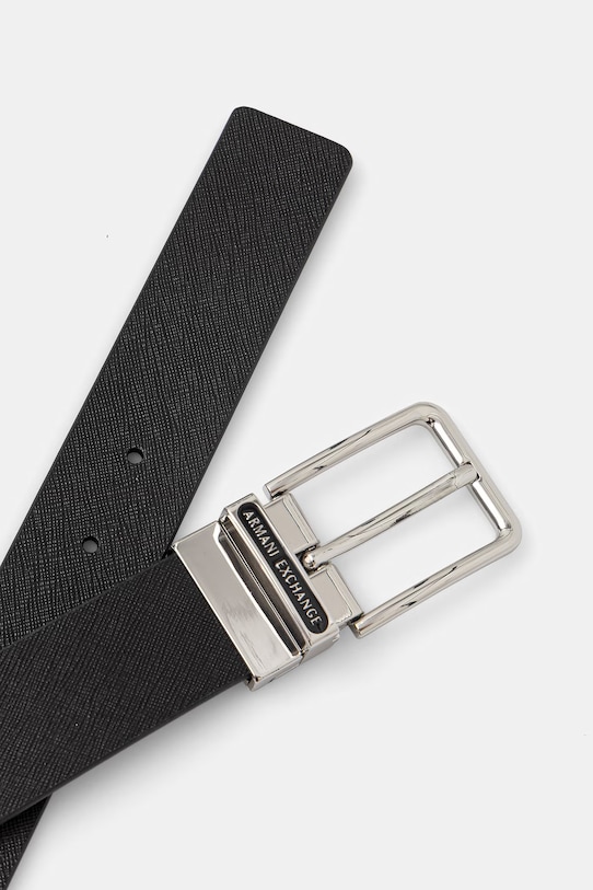 Armani Exchange pasek męski skórzany XM002660.AF22850 czarny SS26