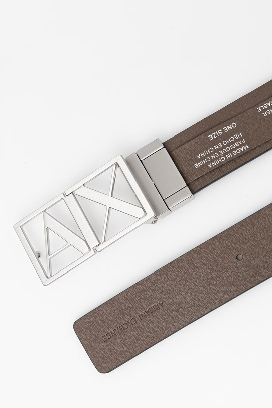 Armani Exchange dvostrani kožni remen za muškarce XM002664.AF22854 smeđa SS26