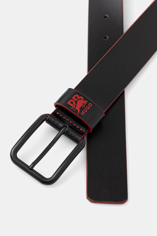 Kožený pásek HUGO Beter-R_Sz35_RB 50563459 černá SS26
