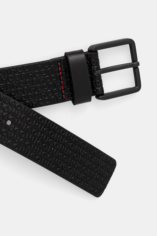 HUGO колан мъжки от кожа Gethin-AOP 50563788 черен SS26