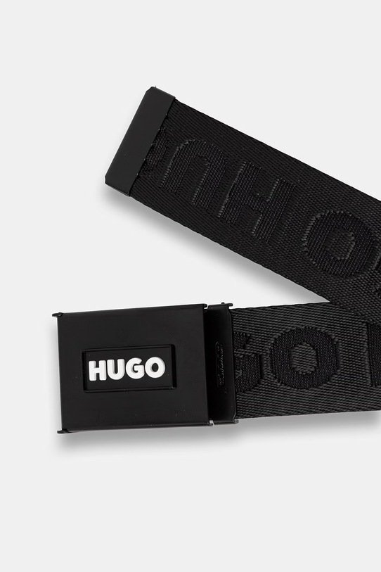 HUGO remen za muškarce Garratt-Plate-W 50563804 crna SS26