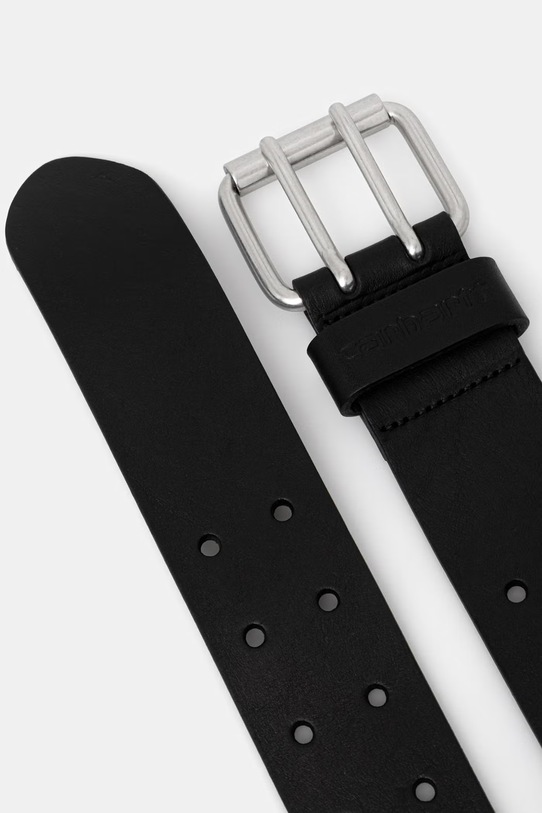 Carhartt WIP Double Script Belt pasek skórzany męski I036105.0M4XX czarny SS26