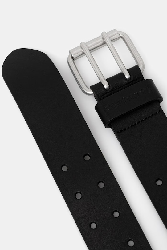 Carhartt WIP Double Script Belt pasek skórzany męski I036105.0M4XX czarny SS26