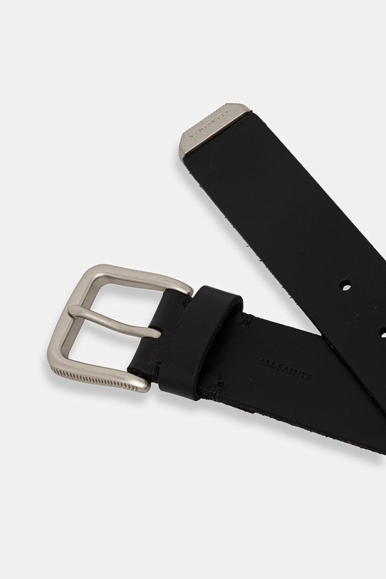 AllSaints pasek męski skórzany 29M035XE czarny SS26