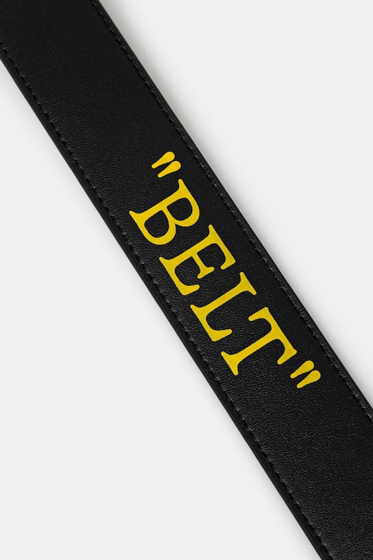 Akcesoria Off-White pasek skórzany męski OMRB14GS26LEA003 czarny