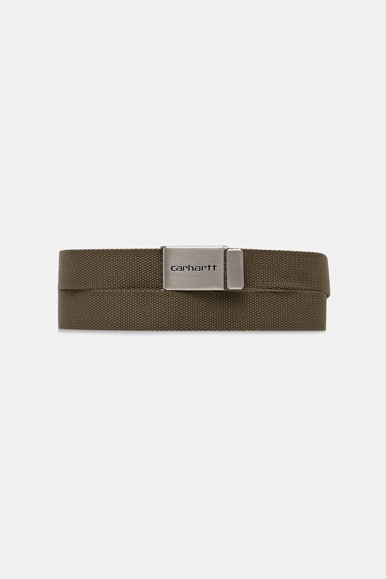 Pásek Carhartt WIP Clip Belt Chrome zelená I019176.E5XX