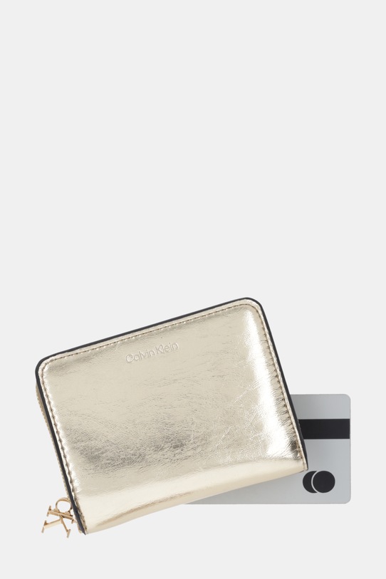 Calvin Klein portfel złoty LV04F1103G