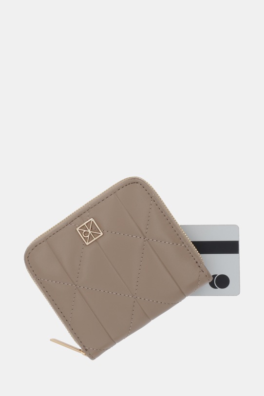Calvin Klein portfel beżowy LV04F1121G