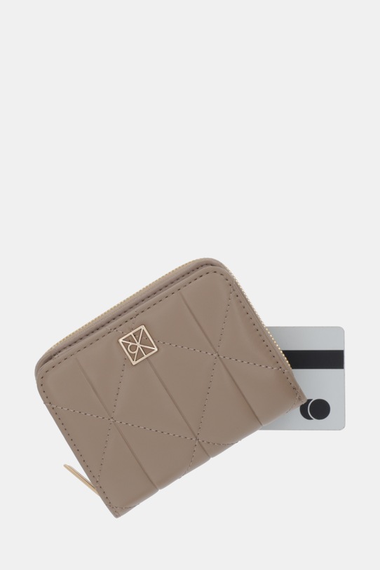 Calvin Klein portfel beżowy LV04F1124G