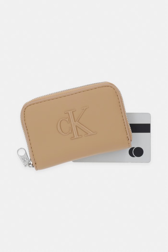 Calvin Klein portofel pentru femei, cu imitație de piele bej LV04F1154G
