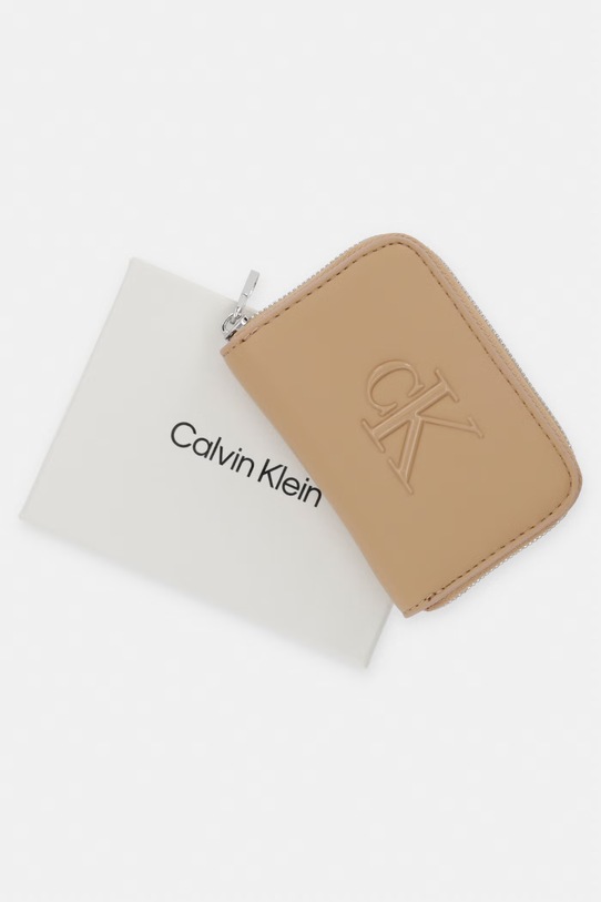 Calvin Klein portofel pentru femei, cu imitație de piele LV04F1154G bej