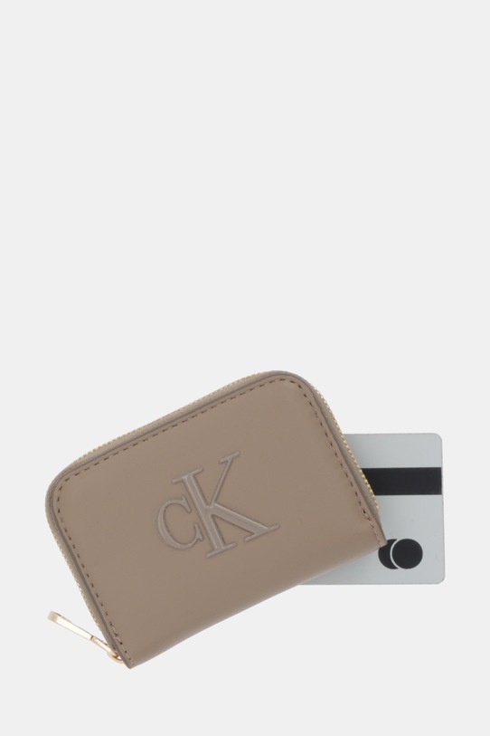 Calvin Klein portfel beżowy LV04F1154G