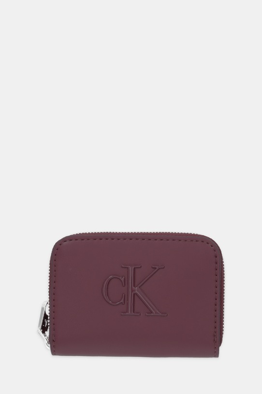 Calvin Klein portfel imitacja skóry licowej bordowy LV04F1154G