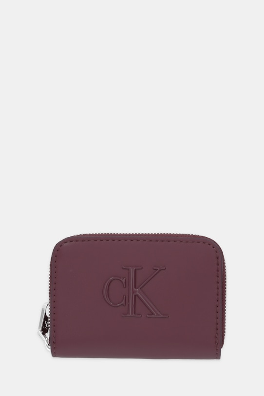 Calvin Klein portfel imitacja skóry licowej bordowy LV04F1154G