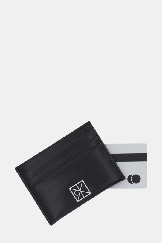 Akcesoria Calvin Klein etui na karty skórzane LV04F3317G czarny