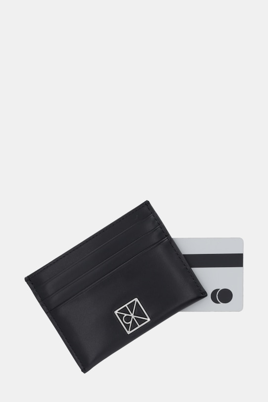 Akcesoria Calvin Klein etui na karty skórzane LV04F3317G czarny