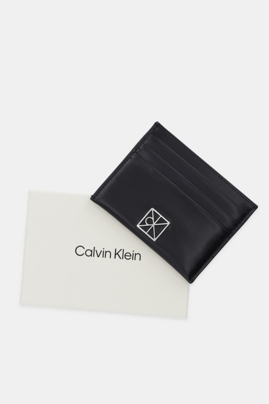 Calvin Klein etui na karty skórzane czarny LV04F3317G