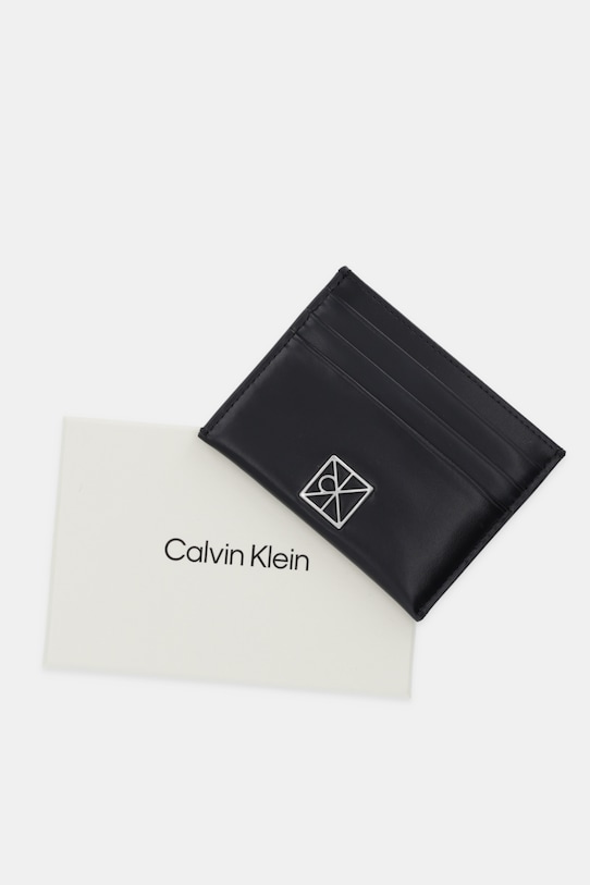 Calvin Klein etui na karty skórzane czarny LV04F3317G