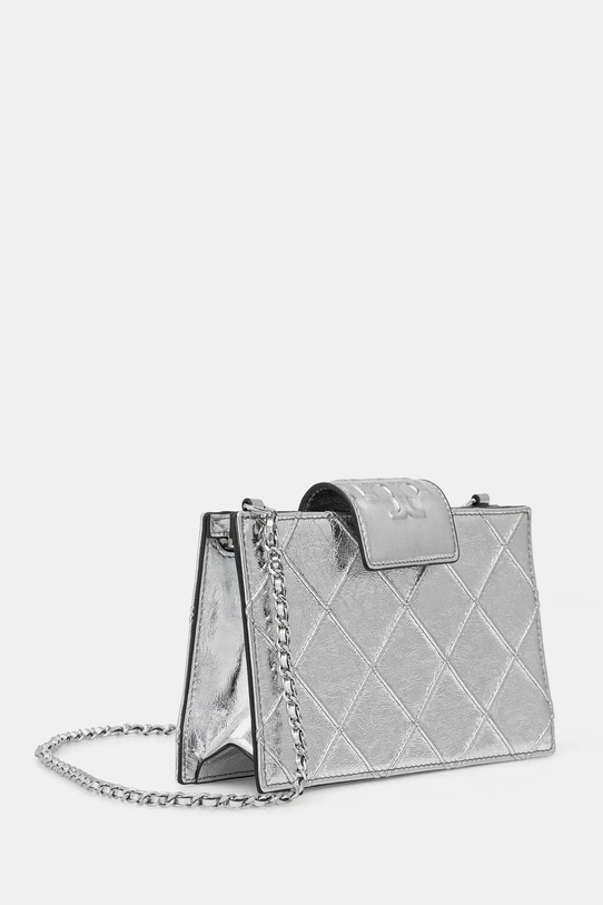 Tory Burch torebka skórzana Fleming 175190.040 srebrny SS26