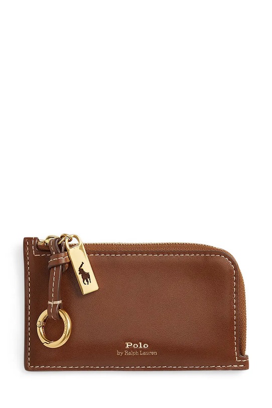 Polo Ralph Lauren portfel skórzany skóra licowa brązowy 427P04988
