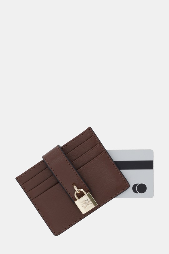 Akcesoria Karl Lagerfeld etui na karty skórzane K/AUTOGRAPH B1W32025 brązowy