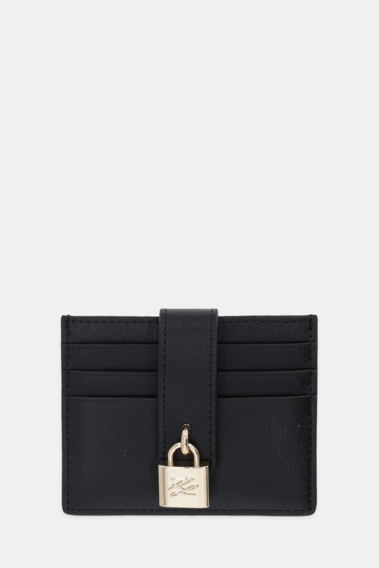 Karl Lagerfeld etui na karty skórzane K/AUTOGRAPH etui na karty czarny B1W32025