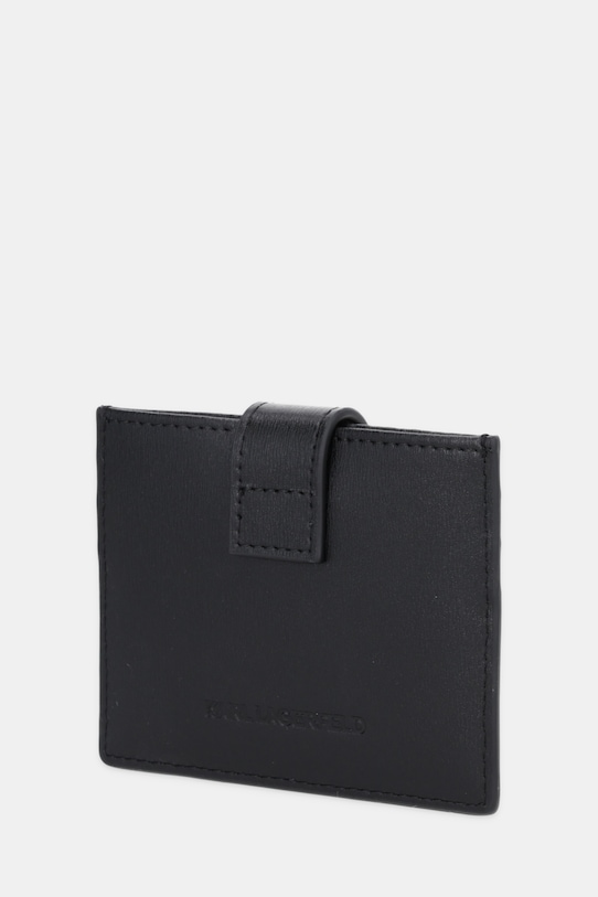 Karl Lagerfeld etui na karty skórzane K/AUTOGRAPH B1W32025 czarny SS26