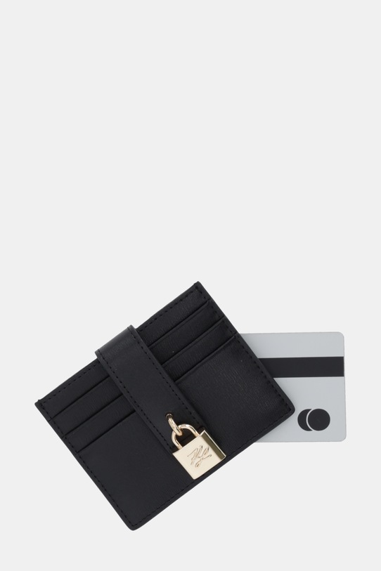 Akcesoria Karl Lagerfeld etui na karty skórzane K/AUTOGRAPH B1W32025 czarny