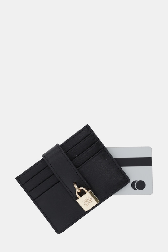 Akcesoria Karl Lagerfeld etui na karty skórzane K/AUTOGRAPH B1W32025 czarny
