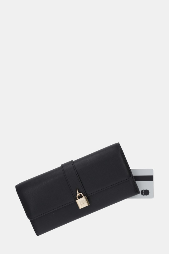 Karl Lagerfeld portfel skórzany K/AUTOGRAPH czarny B1W32026