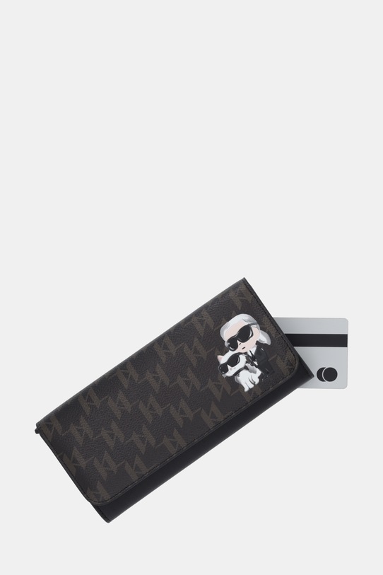 Karl Lagerfeld portfel IKON MONOGRAM brązowy B1W32015