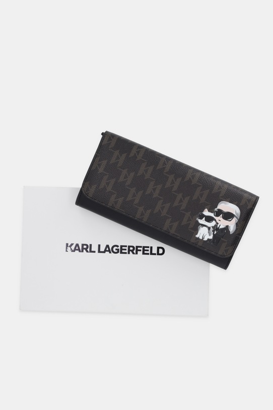 Karl Lagerfeld portfel IKON MONOGRAM B1W32015 brązowy