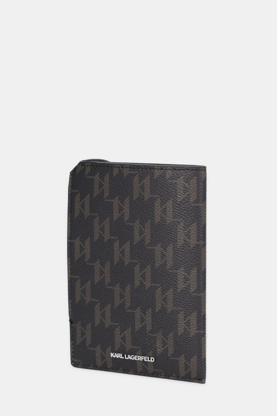 Karl Lagerfeld etui na paszport IKON MONOGRAM B1W32017 brązowy SS26