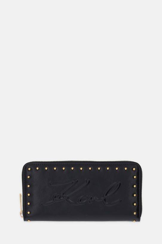 Karl Lagerfeld portfel K/VILLE drobny wzór czarny B1W32074