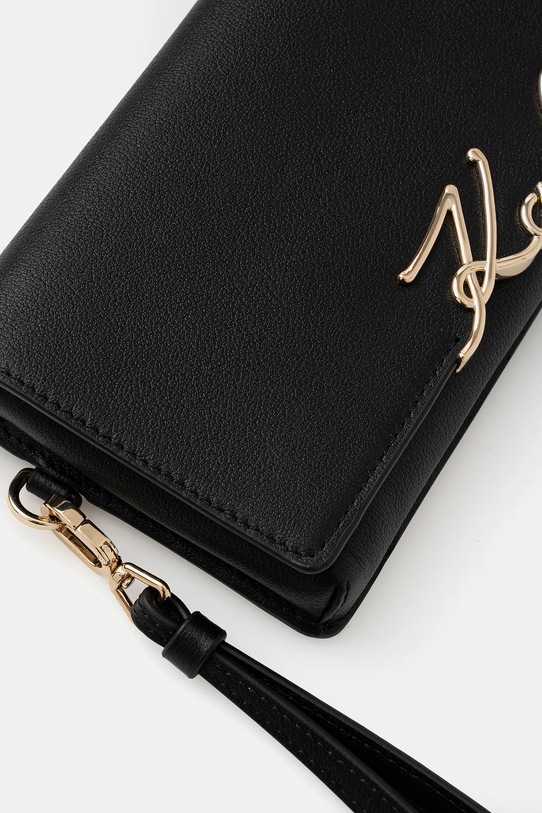 Karl Lagerfeld portfel skórzany K/SIGNATURE czarny B1W32033