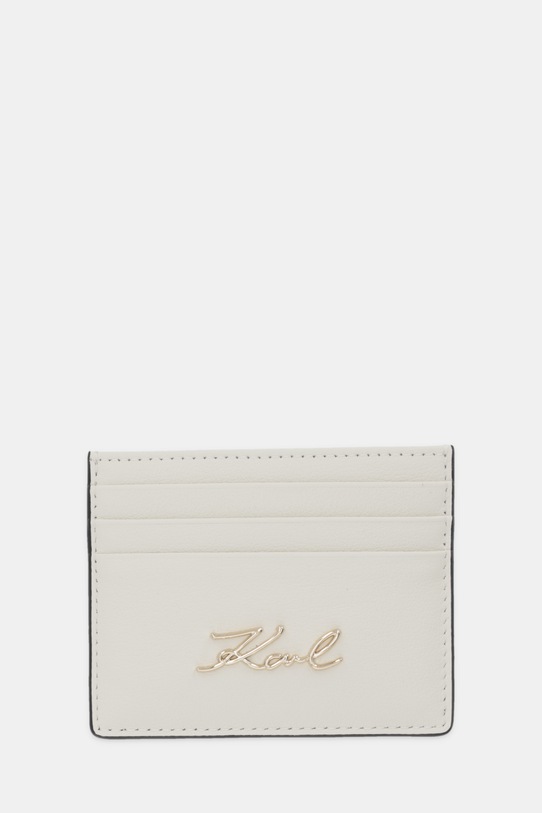 Karl Lagerfeld etui na karty skórzane K/SIGNATURE etui na karty biały B1W32034