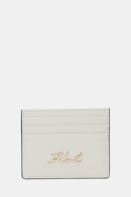 Δερμάτινη θήκη για κάρτες Karl Lagerfeld K/SIGNATURE θήκη για κάρτες λευκό B1W32034