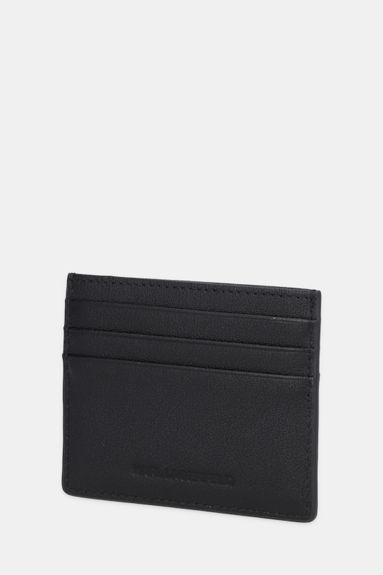 Kožené puzdro na karty Karl Lagerfeld K/SIGNATURE B1W32034 čierna SS26