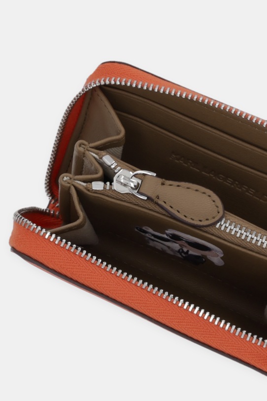 Akcesoria Karl Lagerfeld portfel IKON B1W32005 pomarańczowy