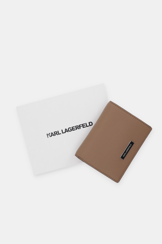 Karl Lagerfeld portfel IKON B1W32004 beżowy
