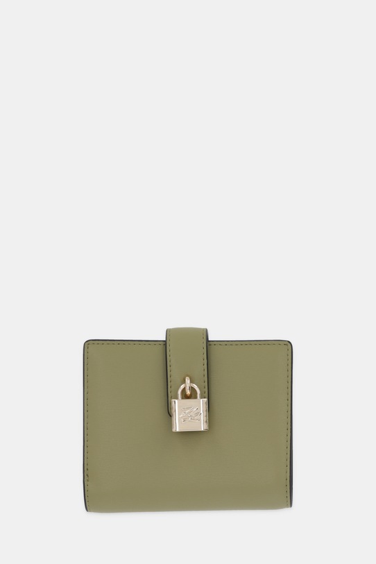 Karl Lagerfeld portfel K/AUTOGRAPH skóra licowa zielony B1W32047