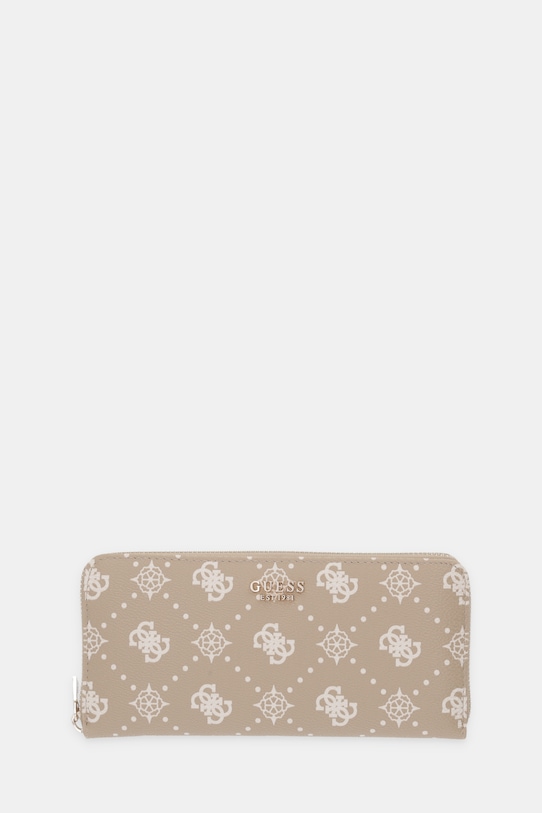 Πορτοφόλι Guess CARRIE απομίμηση λείου δέρματος μπεζ SWGP98.98146