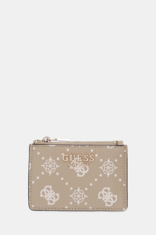 Πορτοφόλι Guess CARRIE απομίμηση λείου δέρματος μπεζ SWGP98.98505