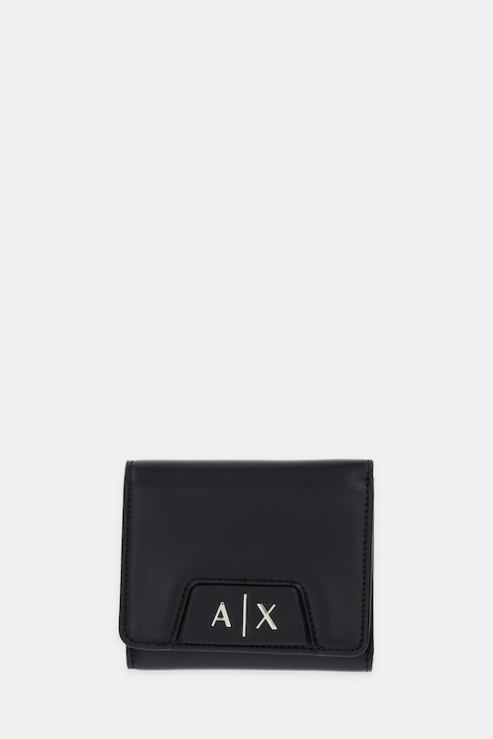 Denarnica Armani Exchange Imitacija zrnatega usnja črna XW001595.AF19892