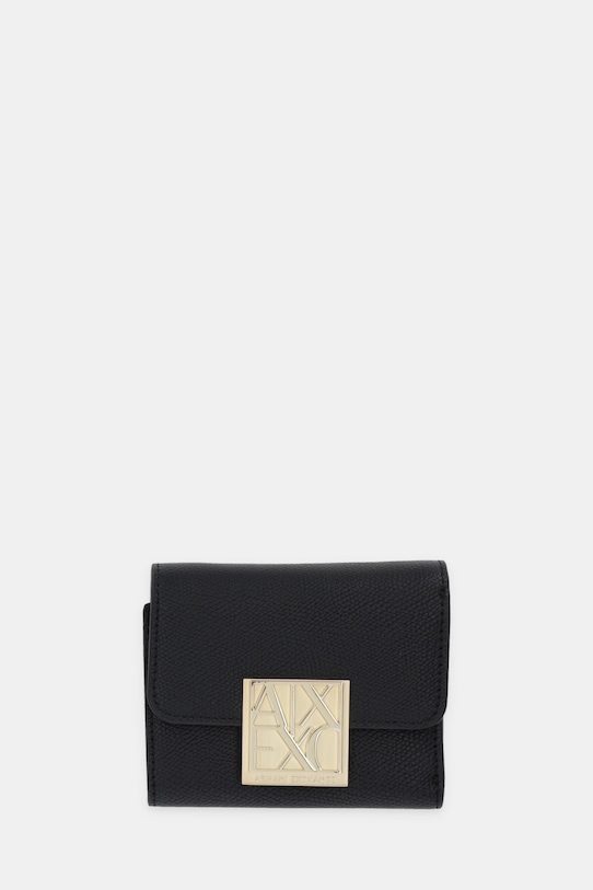 Denarnica Armani Exchange Imitacija zrnatega usnja črna XW001595.AF19895